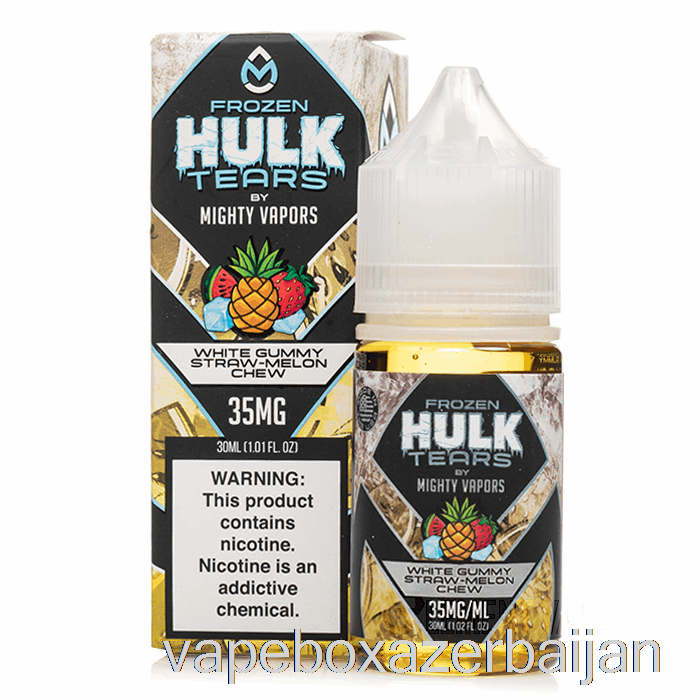 Vape Baku Frozen White Gummy Straw Melon Chew - Hulk Tears Salts - 30mL 35mg